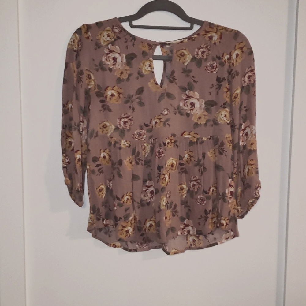 Floral baby doll top